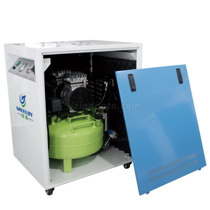 Greeloy® GA-61XY Compressor de ar sem óleo sem óleo com secador e gabinete silencioso